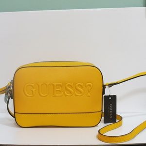 yellow guess bag